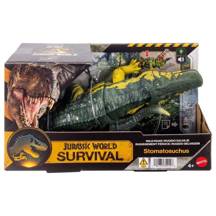 Figurine dinosaure sonore - JURASSIC WORLD MATTEL - Stomatosuchus - Sons et lumieres - Attaques - Mode mutant