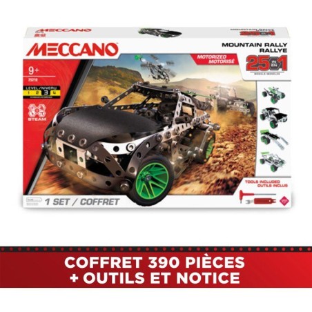 MECCANO - Jeu de construction - Métal - 390 pieces - 10 ans + - 25 modeles