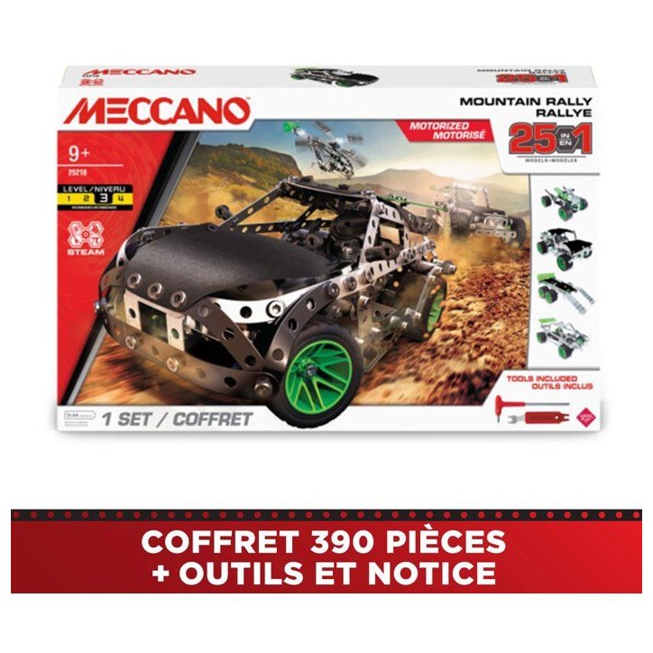 MECCANO - Jeu de construction - Métal - 390 pieces - 10 ans + - 25 modeles MECCANO - Jeu de construction - Métal - 390 pieces - 10 ans + - 25 modeles