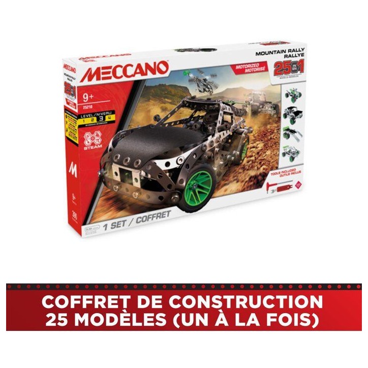 MECCANO - Jeu de construction - Métal - 390 pieces - 10 ans + - 25 modeles MECCANO - Jeu de construction - Métal - 390 pieces - 10 ans + - 25 modeles