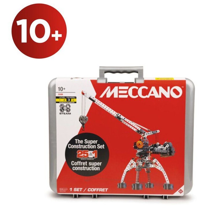 MECCANO - Jeu de construction - Métal - 638 pieces - 10 ans + - 25 modeles + mallette MECCANO - Jeu de construction - Métal - 638 pieces - 10 ans + - 25 modeles + mallette