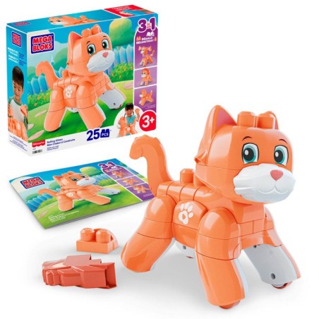 MEGA BLOKS Fisher-Price - Mon Chaton 3 en 1 a Construire - Plastique -