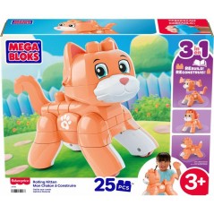 MEGA BLOKS Fisher-Price - Mon Chaton 3 en 1 a Construire - Plastique - 25 pieces - Des 3 ans