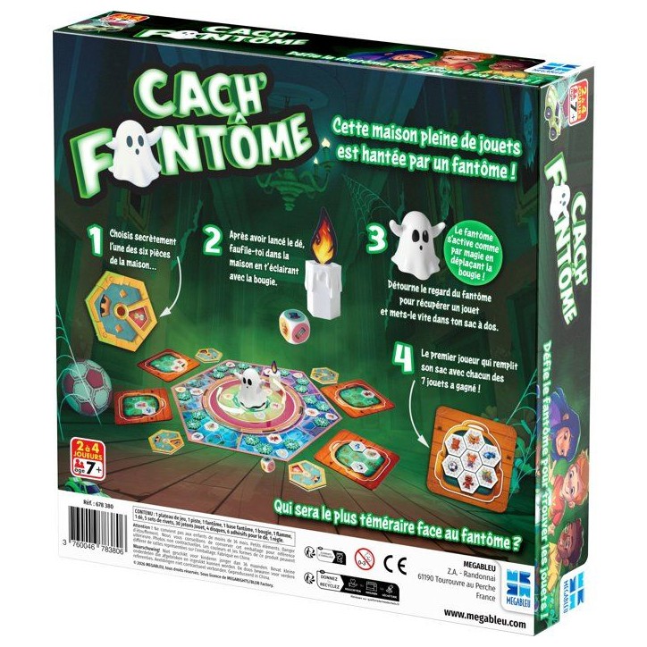 Cach Fantômes - jeu de plateau - MEGABLEU - mémoire et stratégie
