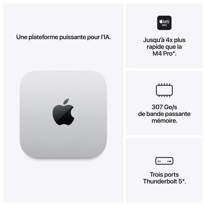 APPLE - Mac mini - M5 Pro - 24 Go - 512 Go SSD APPLE - Mac mini - M5 Pro - 24 Go - 512 Go SSD