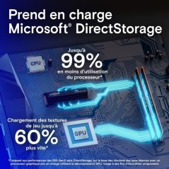 SSD interne - Crucial - T700 - 4 To - avec Diss - PCIe 5.0 - 12 400 Mo