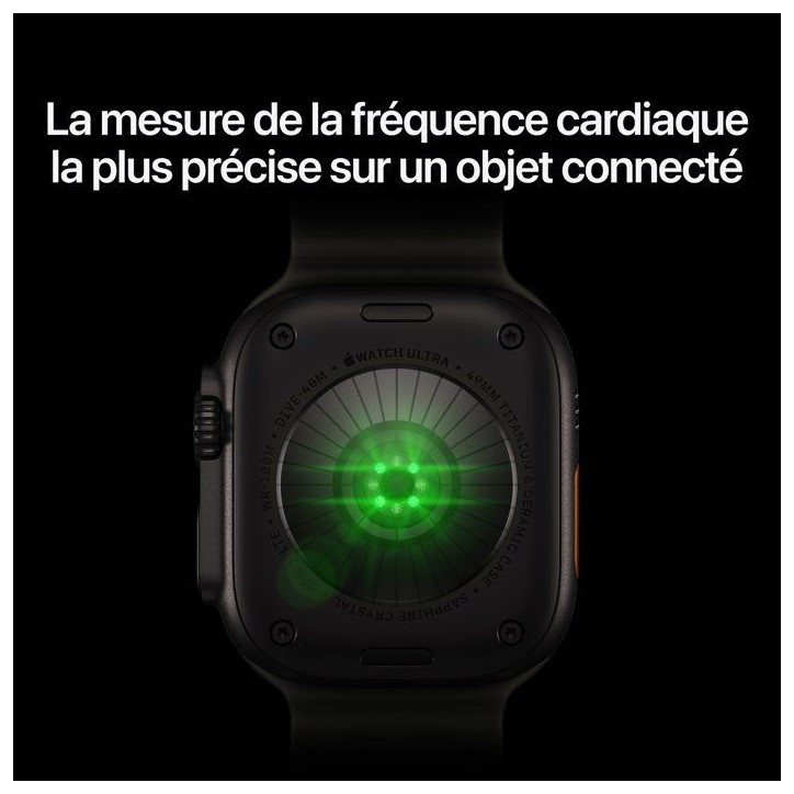 APPLE Watch Ultra 4 GPS + Cellular - 49mm - Boîtier Natural Titanium - Bracelet Translucent Grey Ocean Band