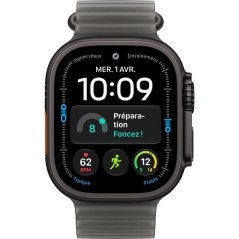 APPLE Watch Ultra 4 GPS + Cellular - 49mm - Boîtier Black Titanium - Bracelet Translucent Black Ocean Band