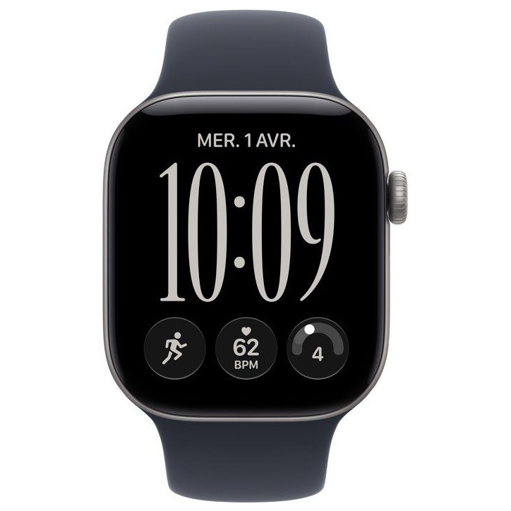 APPLE Watch Series 12 GPS - 42mm - Boîtier Space Grey Aluminium - Bracelet Navy Blue Sport Band - S/M
