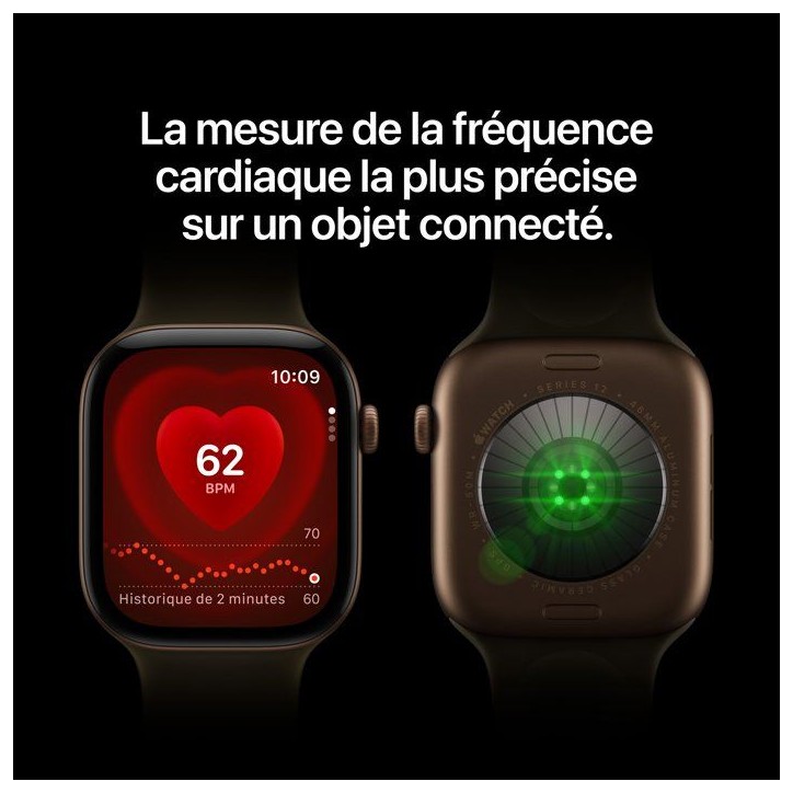 APPLE Watch Series 12 GPS - 42mm - Boîtier Space Grey Aluminium - Bracelet Navy Blue Sport Band - S/M