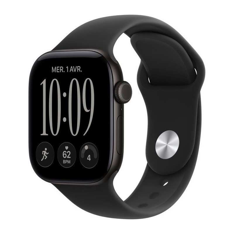 APPLE Watch Series 12 GPS - 42mm - Boîtier Black Aluminium - Bracelet