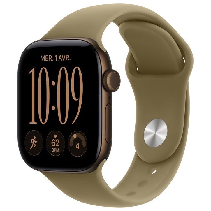 APPLE Watch Series 12 GPS - 42mm - Boîtier Dark Bronze Aluminium - Bracelet Olive Sport Band - M/L APPLE Watch Series 12 GPS - 42mm - Boîtier Dark Bronze Aluminium - Bracelet Olive Sport Band - M/L