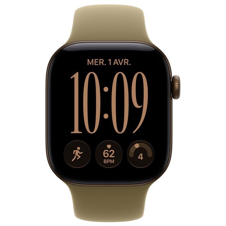 APPLE Watch Series 12 GPS - 42mm - Boîtier Dark Bronze Aluminium - Bracelet Olive Sport Band - M/L APPLE Watch Series 12 GPS - 42mm - Boîtier Dark Bronze Aluminium - Bracelet Olive Sport Band - M/L