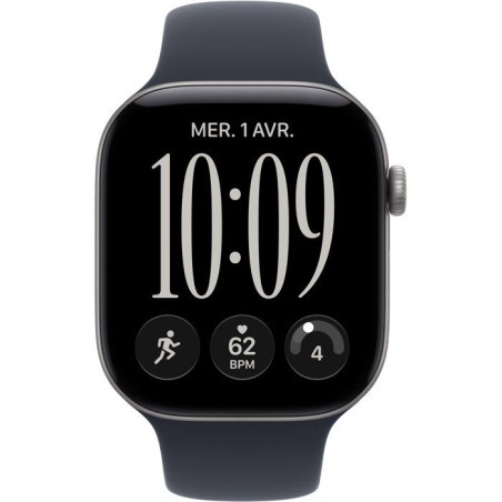 APPLE Watch Series 12 GPS - 46mm - Boîtier Space Grey Aluminium - Bracelet Navy Blue Sport Band - S/M