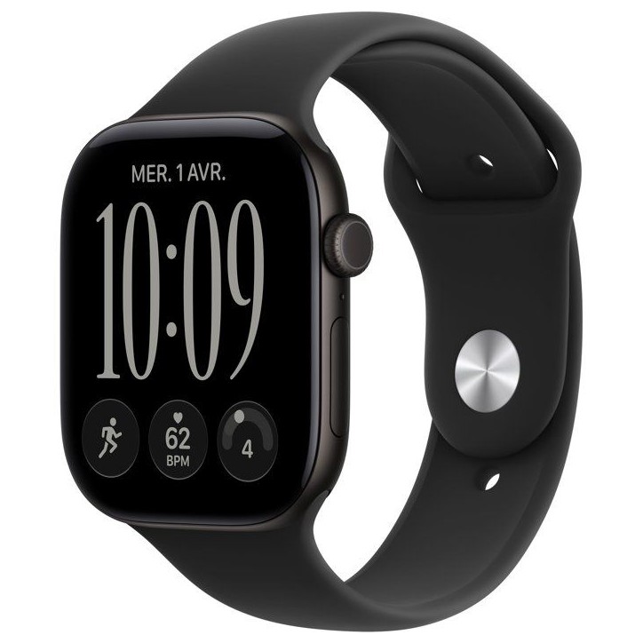 APPLE Watch Series 12 GPS - 46mm - Boîtier Black Aluminium - Bracelet Black Sport Band - S/M APPLE Watch Series 12 GPS - 46mm - Boîtier Black Aluminium - Bracelet Black Sport Band - S/M