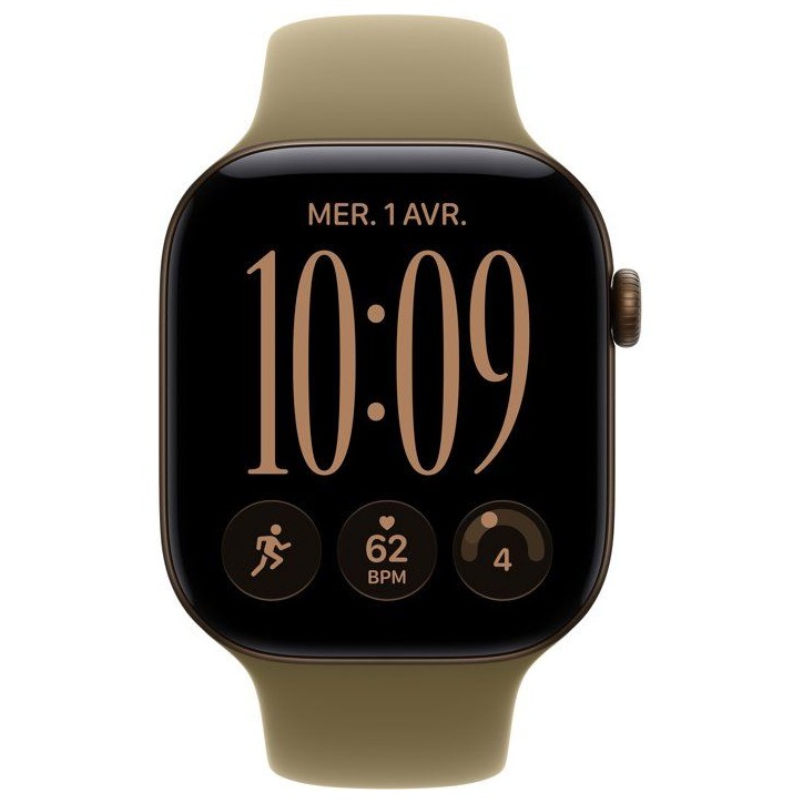 APPLE Watch Series 12 GPS - 46mm - Boîtier Dark Bronze Aluminium - Bracelet Olive Sport Band - M/L APPLE Watch Series 12 GPS - 46mm - Boîtier Dark Bronze Aluminium - Bracelet Olive Sport Band - M/L