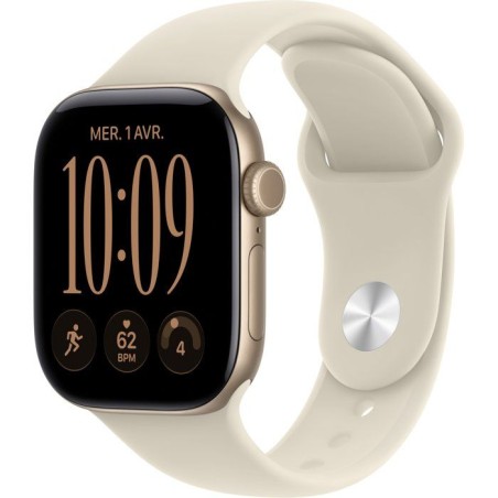 APPLE Watch Series 12 GPS + Cellular - 42mm - Boîtier Light Gold Alum