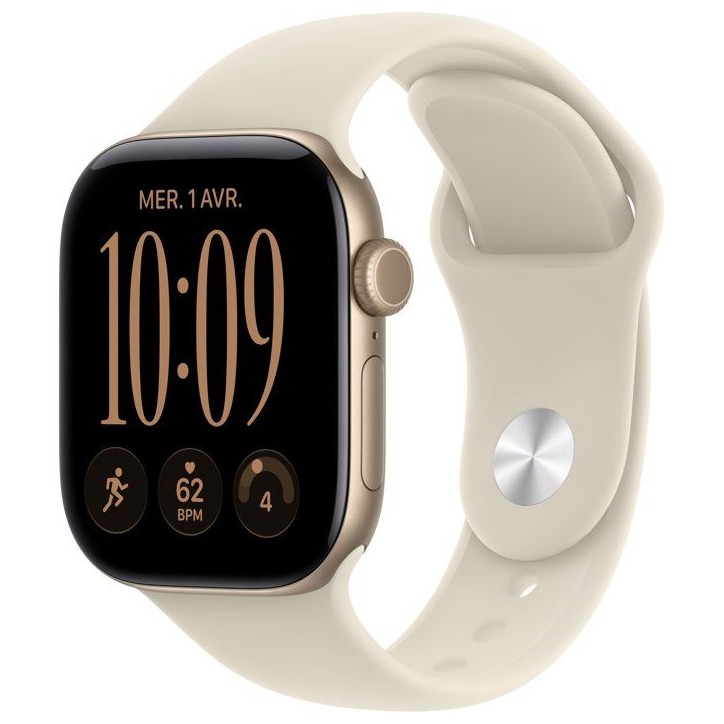 APPLE Watch Series 12 GPS + Cellular - 42mm - Boîtier Light Gold Aluminium - Bracelet Sand Sport Band - S/M APPLE Watch Series 12 GPS + Cellular - 42mm - Boîtier Light Gold Aluminium - Bracelet Sand Sport Band - S/M