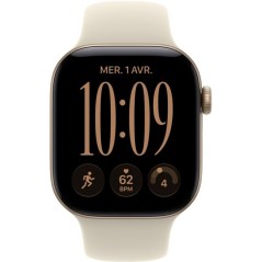 APPLE Watch Series 12 GPS + Cellular - 42mm - Boîtier Light Gold Aluminium - Bracelet Sand Sport Band - S/M