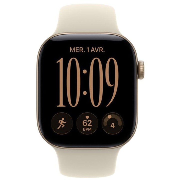 APPLE Watch Series 12 GPS + Cellular - 42mm - Boîtier Light Gold Aluminium - Bracelet Sand Sport Band - S/M APPLE Watch Series 12 GPS + Cellular - 42mm - Boîtier Light Gold Aluminium - Bracelet Sand Sport Band - S/M