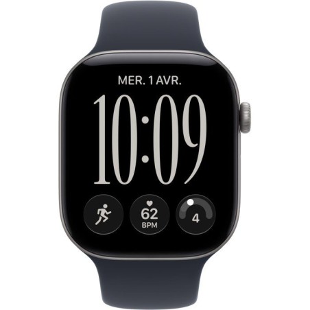 APPLE Watch Series 12 GPS + Cellular - 46mm - Boîtier Space Grey Aluminium - Bracelet Navy Blue Sport Band - M/L