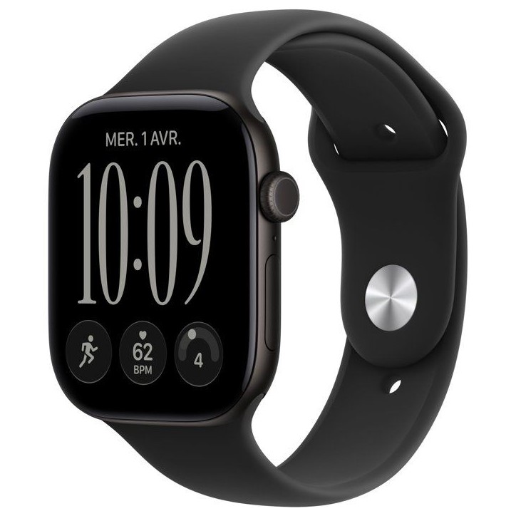 APPLE Watch Series 12 GPS + Cellular - 46mm - Boîtier Black Aluminium - Bracelet Black Sport Band - S/M APPLE Watch Series 12 GPS + Cellular - 46mm - Boîtier Black Aluminium - Bracelet Black Sport Band - S/M