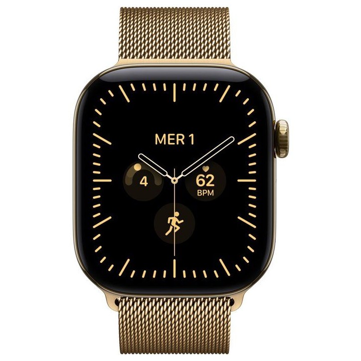 APPLE Watch Series 12 GPS + Cellular - 42mm - Boîtier Radiant Gold Titanium - Bracelet Radiant Gold Milanese Loop APPLE Watch Series 12 GPS + Cellular - 42mm - Boîtier Radiant Gold Titanium - Bracelet Radiant Gold Milanese Loop