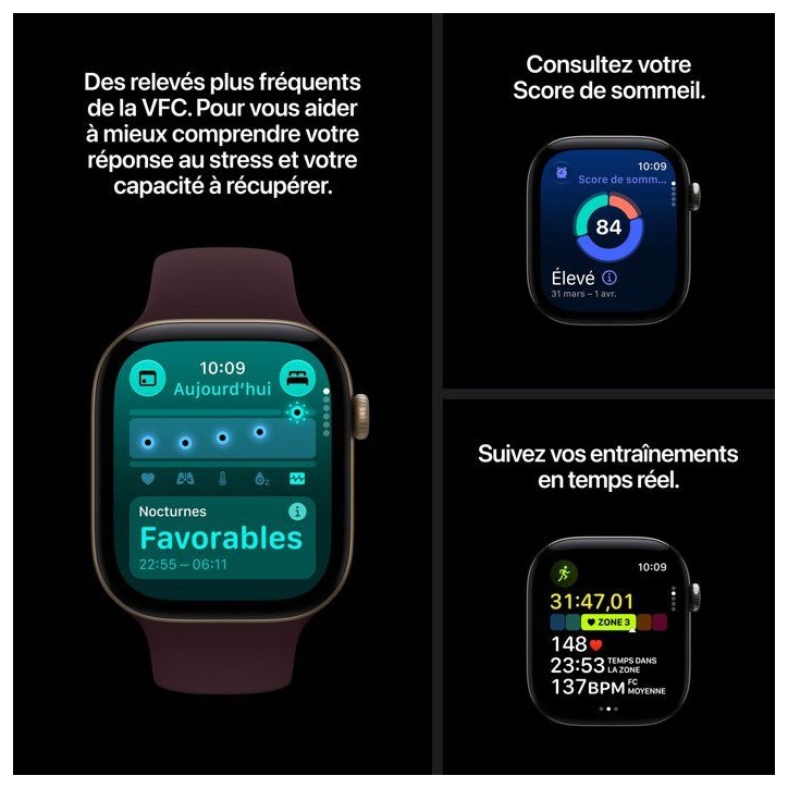 APPLE Watch Series 12 GPS + Cellular - 42mm - Boîtier Radiant Gold Titanium - Bracelet Radiant Gold Milanese Loop APPLE Watch Series 12 GPS + Cellular - 42mm - Boîtier Radiant Gold Titanium - Bracelet Radiant Gold Milanese Loop