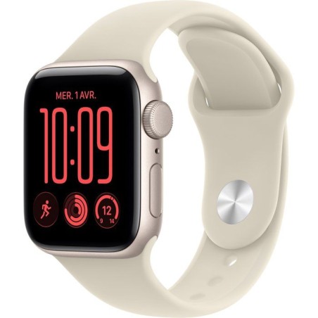 APPLE Watch SE 3 GPS - 40mm - Boîtier Starlight Aluminium - Bracelet