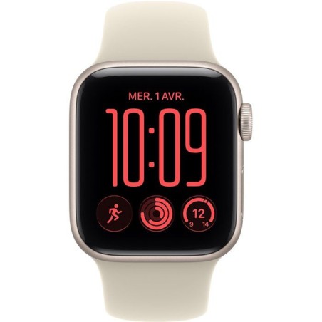 APPLE Watch SE 3 GPS - 40mm - Boîtier Starlight Aluminium - Bracelet Sand Sport Band - S/M
