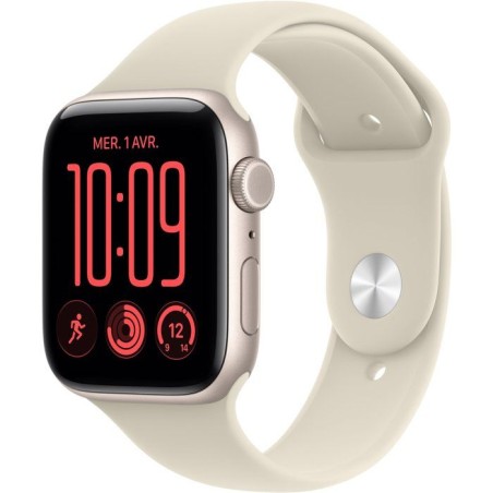 APPLE Watch SE 3 GPS - 44mm - Boîtier Starlight Aluminium - Bracelet