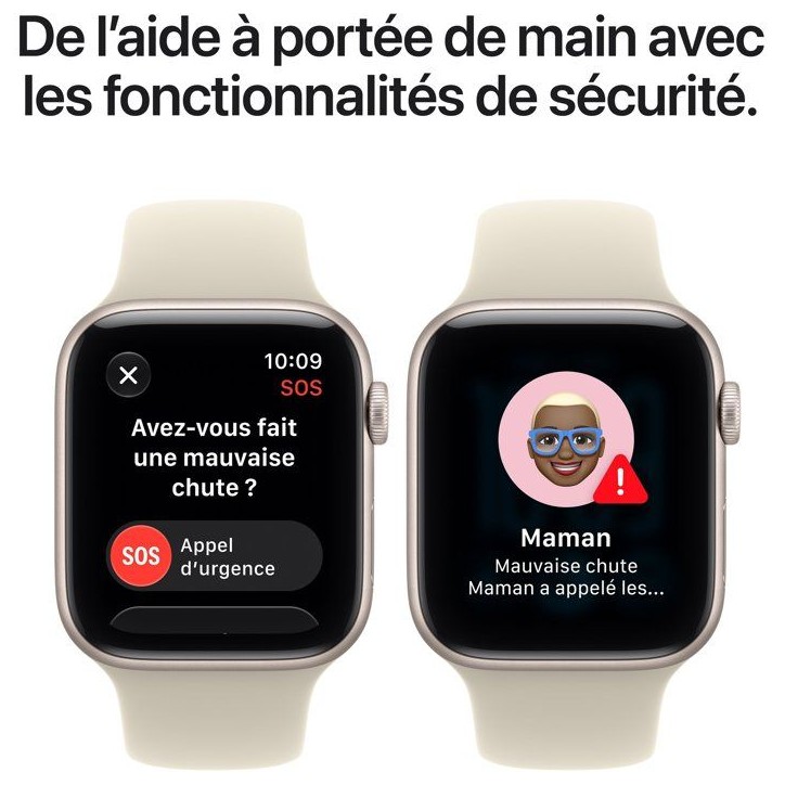 APPLE Watch SE 3 GPS - 44mm - Boîtier Starlight Aluminium - Bracelet Sand Sport Band - S/M APPLE Watch SE 3 GPS - 44mm - Boîtier Starlight Aluminium - Bracelet Sand Sport Band - S/M