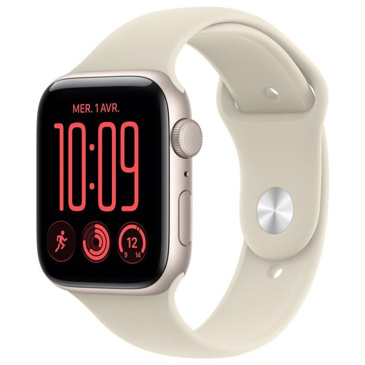 APPLE Watch SE 3 GPS + Cellular - 44mm - Boîtier Starlight Aluminium - Bracelet Sand Sport Band - M/L APPLE Watch SE 3 GPS + Cellular - 44mm - Boîtier Starlight Aluminium - Bracelet Sand Sport Band - M/L