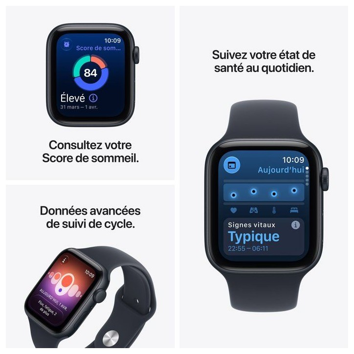 APPLE Watch SE 3 GPS + Cellular - 44mm - Boîtier Starlight Aluminium - Bracelet Sand Sport Band - M/L APPLE Watch SE 3 GPS + Cellular - 44mm - Boîtier Starlight Aluminium - Bracelet Sand Sport Band - M/L