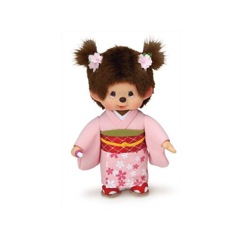 Peluche - MONCHHICHI - Kimono Rose SE260799 - 20 cm - Habillage - Coll