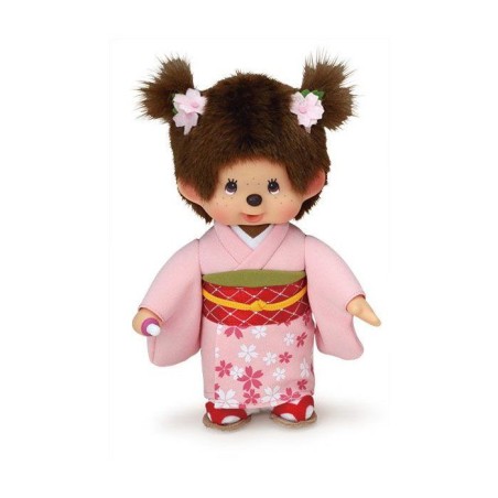 Peluche - MONCHHICHI - Kimono Rose SE260799 - 20 cm - Habillage - Coll