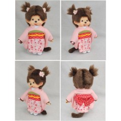 Peluche - MONCHHICHI - Kimono Rose SE260799 - 20 cm - Habillage - Collection