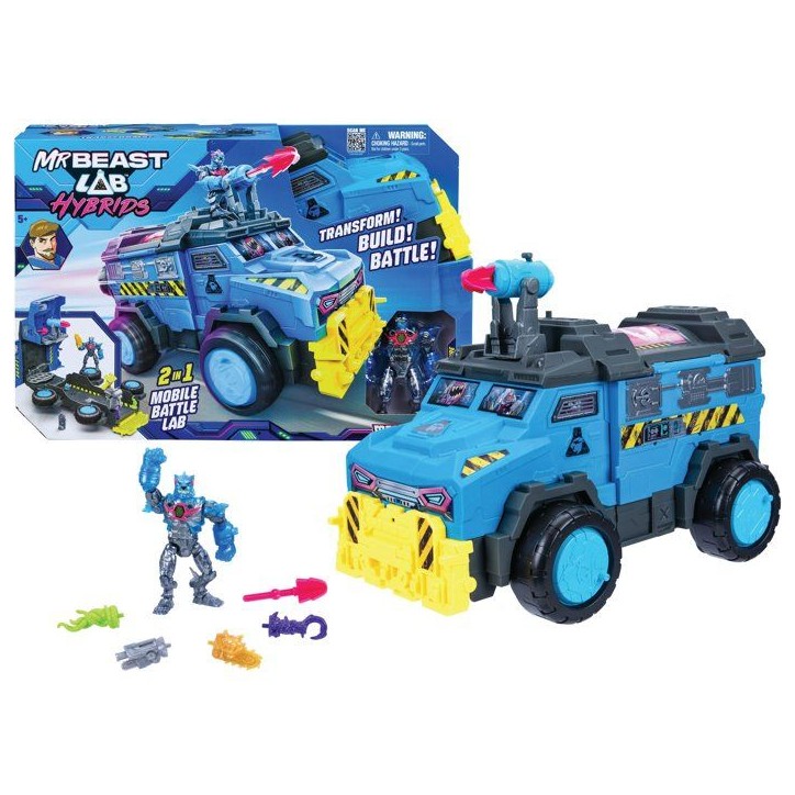 Véhicule - MRBEAST LAB - Mega Battle Lab S2 - Transformable - Figurine incluse - Accessoires