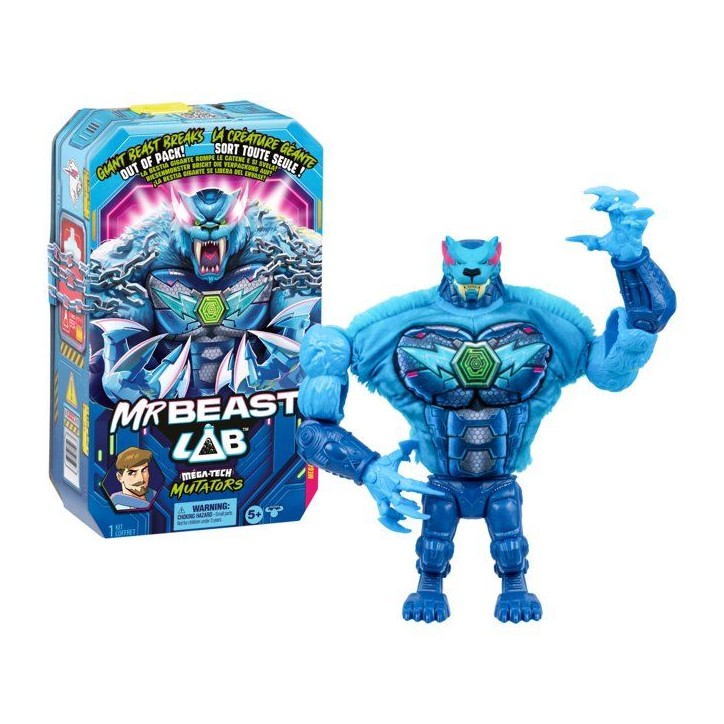 Figurine géante - MRBEAST LAB - Mega Mutator Panthar - 23 cm - Effet surprise - Collection