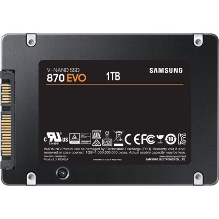 SAMSUNG - 870 EVO - SSD Interne - 1 To - SATA - Vitesse lecture jusqu'a 560 Mo/s