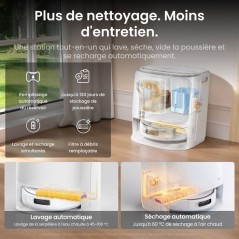 NARWAL Freo 20 - Robot Aspirateur Laveur - 31 000 Pa - Station autonettoyante - Sac 2,4 L