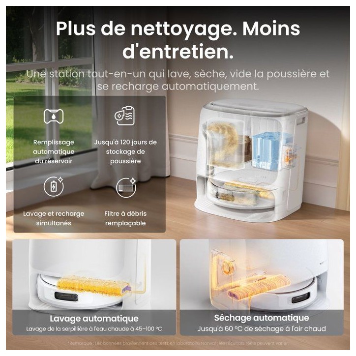 NARWAL Freo 20 - Robot Aspirateur Laveur - 31 000 Pa - Station autonettoyante - Sac 2,4 L NARWAL Freo 20 - Robot Aspirateur Laveur - 31 000 Pa - Station autonettoyante - Sac 2,4 L