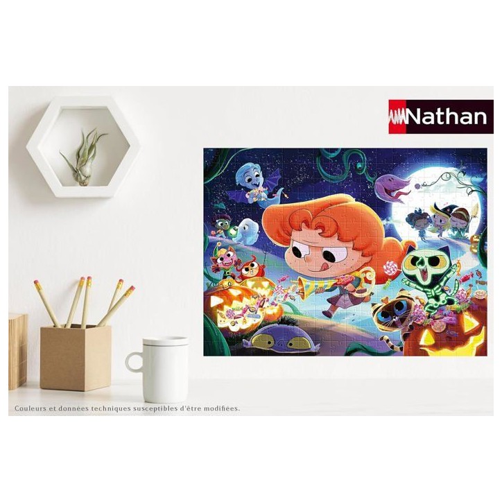 Puzzle - NATHAN - Halloween avec Mortelle Adele - 250 pieces - 49 x 36 cm - Des 6 ans