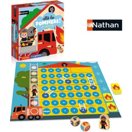 Allô les pompiers ! - Jeu d'apprentissage - NATHAN - 1 a 4 joueurs -