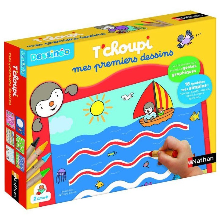 T'Choupi Mes premiers dessins - Jeu d'apprentissage - NATHAN - 16 modeles - Des 2 ans T'Choupi Mes premiers dessins - Jeu d'apprentissage - NATHAN - 16 modeles - Des 2 ans