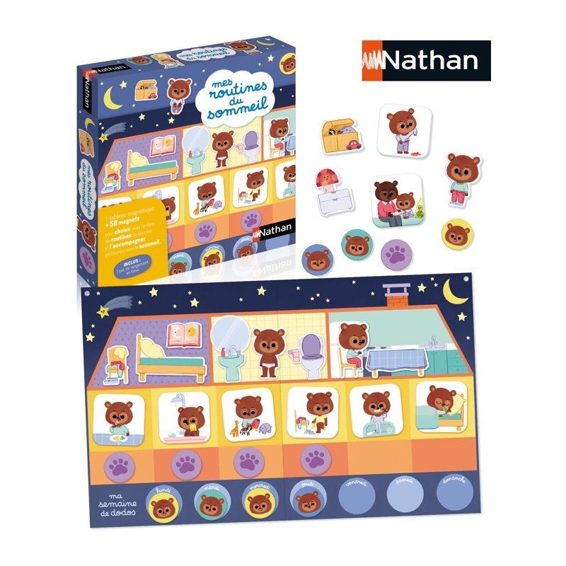 Mes routines du sommeil - Jeu d'apprentissage - NATHAN - Des 3 ans