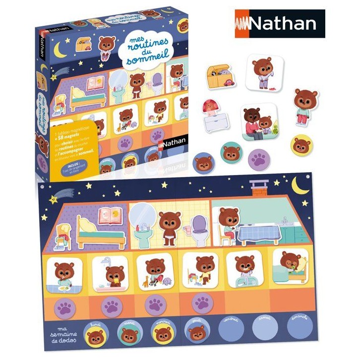 Mes routines du sommeil - Jeu d'apprentissage - NATHAN - Des 3 ans