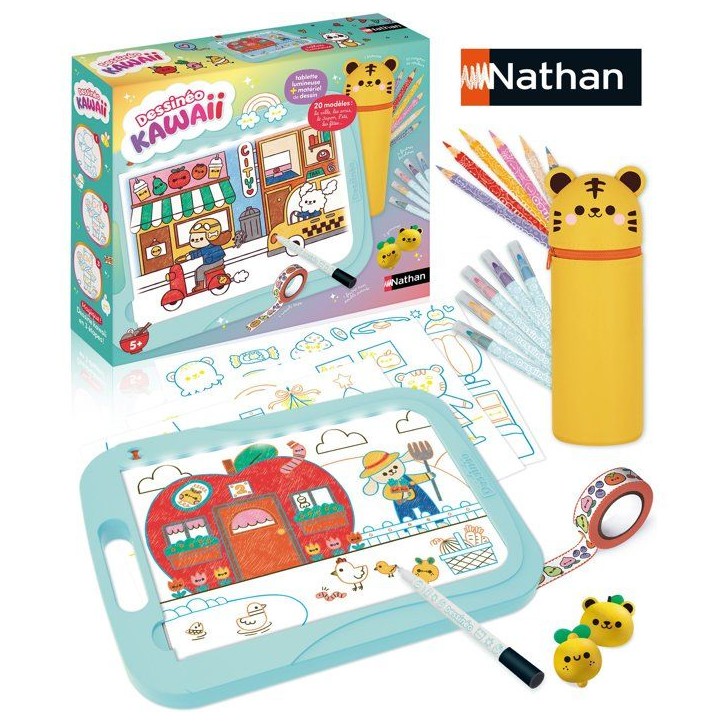 Jeu de loisirs créatifs - NATHAN - Dessinéo Kawaii - Des 5 ans Jeu de loisirs créatifs - NATHAN - Dessinéo Kawaii - Des 5 ans