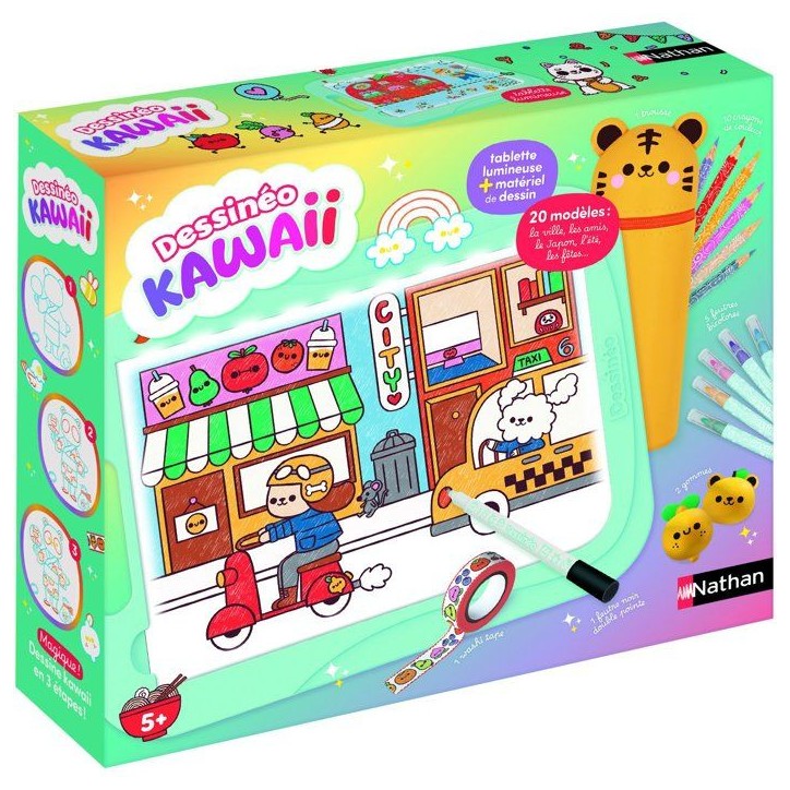Jeu de loisirs créatifs - NATHAN - Dessinéo Kawaii - Des 5 ans Jeu de loisirs créatifs - NATHAN - Dessinéo Kawaii - Des 5 ans