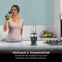 Ninja QB3001EUS – Blender Slim Nutri Ninja 700 W, 2 gobelets 470 ml,